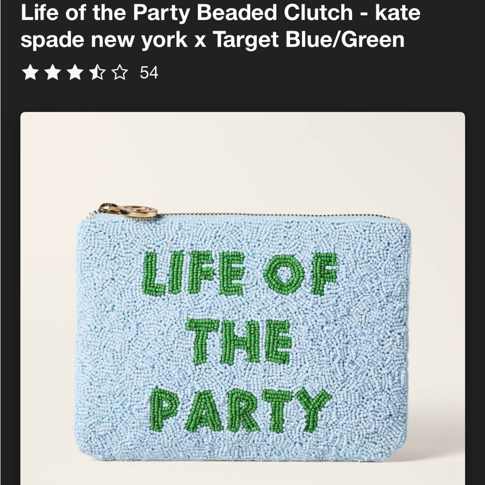 Kate spade X target blue beaded pouch